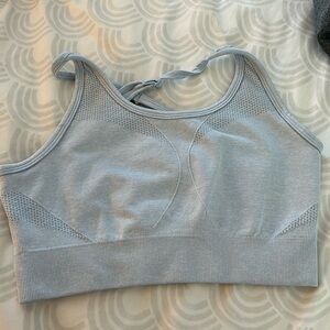 Small light blue ABYL sports bra